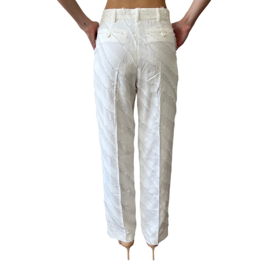 Zadig &Voltaire Ecru Jacquard Fringe PantsSzFr36/US2-4
 ret $498 NWT! EPIC🔥